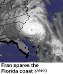 [Image of Hurricane Fran]