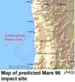 [Image of Mars 96 impact map]