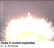[image of Delta II explosion]