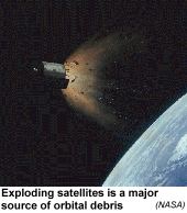 [image of exploding satellite]
