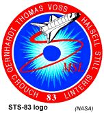 [image of STS-83 mission patch]