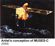 [illus. of MUSES=C spacecraft]