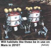[illustration of human Mars habitat]